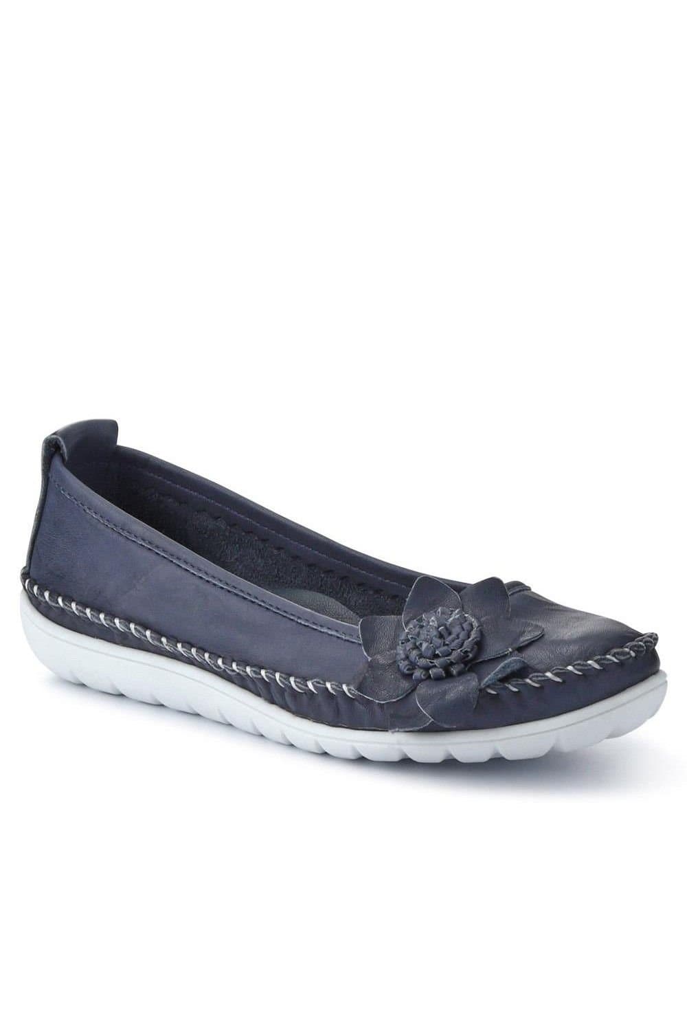 Pavers Pavers Women's Lightweight Leather Pumps in Navy
