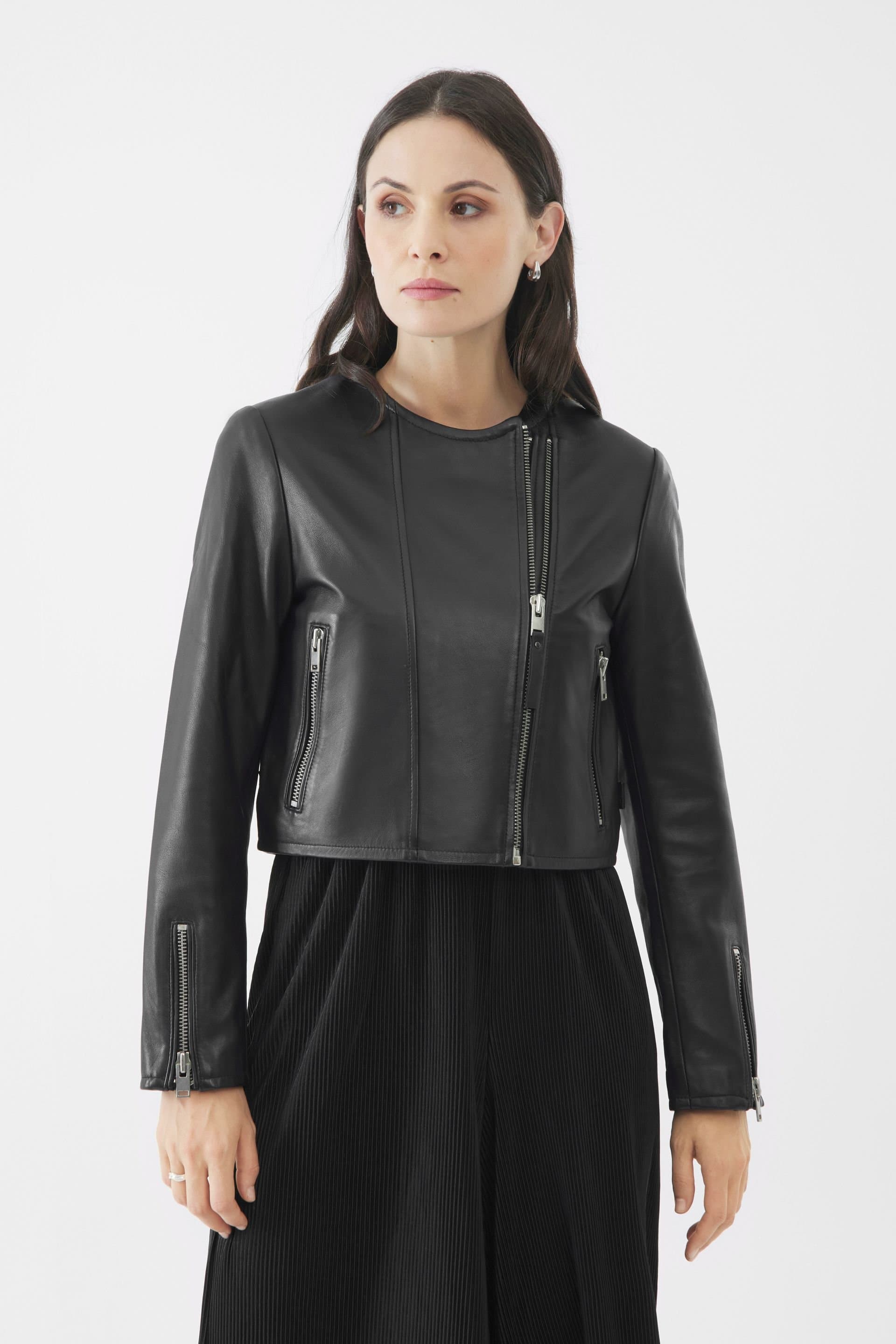 Bolongaro Trevor Bolongaro Trevor Women's Real Leather Bella Zip Through in Black