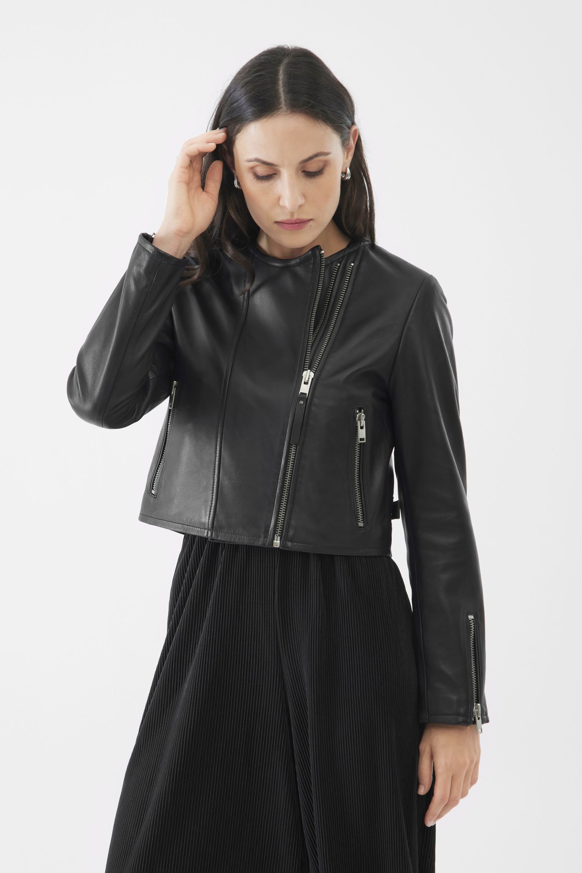 Bolongaro Trevor Bolongaro Trevor Women's Real Leather Bella Zip Through in Black - 3