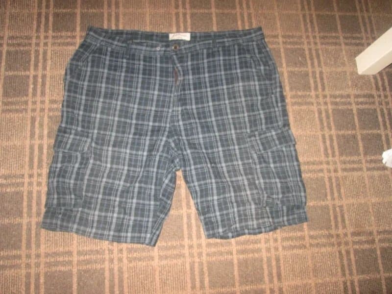 DENVER HAYES Denver Hayes Men's Cargo Shorts Size L W36" Bermuda Cropped golf Plaid Outdoor smart casual