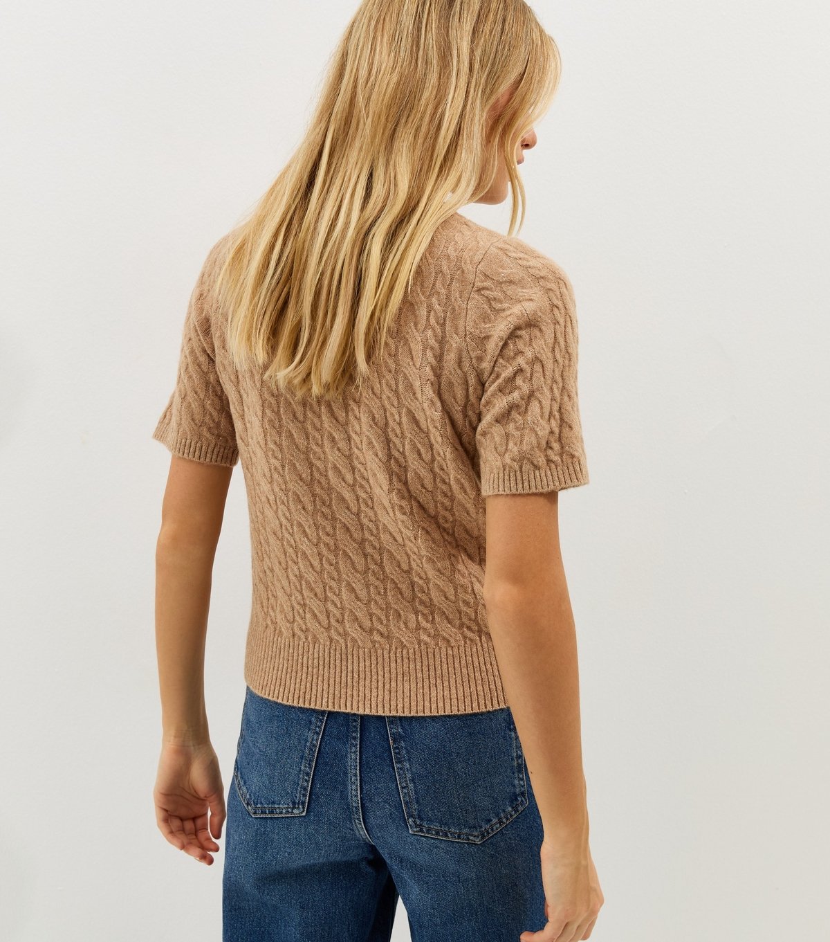 New Look Women's Camel Cable Knit Top New Look - 4