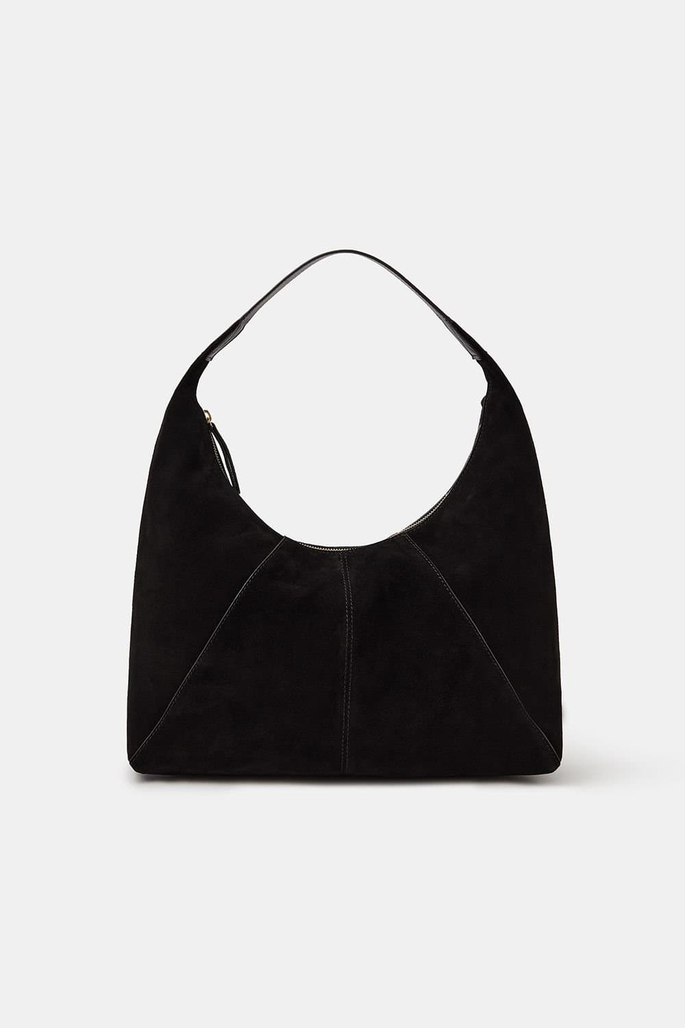 Accessorize Accessorize Black Suede Shoulder Bag
