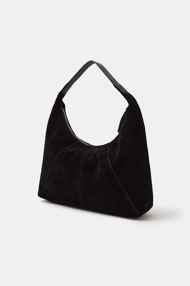 Accessorize Accessorize Women's Suede Shoulder Bag in Black - 2