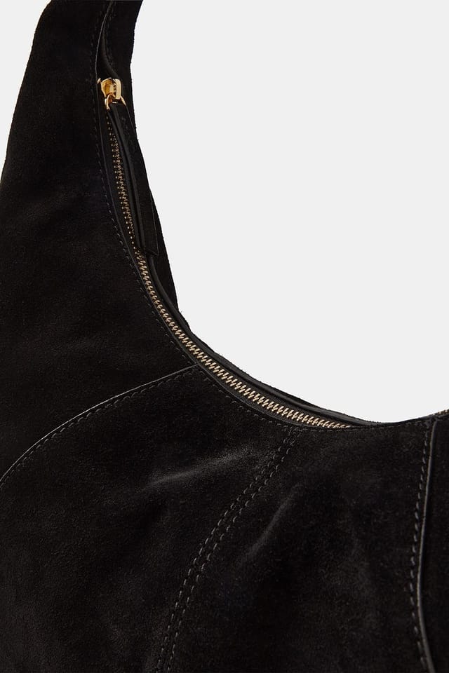 Accessorize Accessorize Women's Suede Shoulder Bag in Black - 3