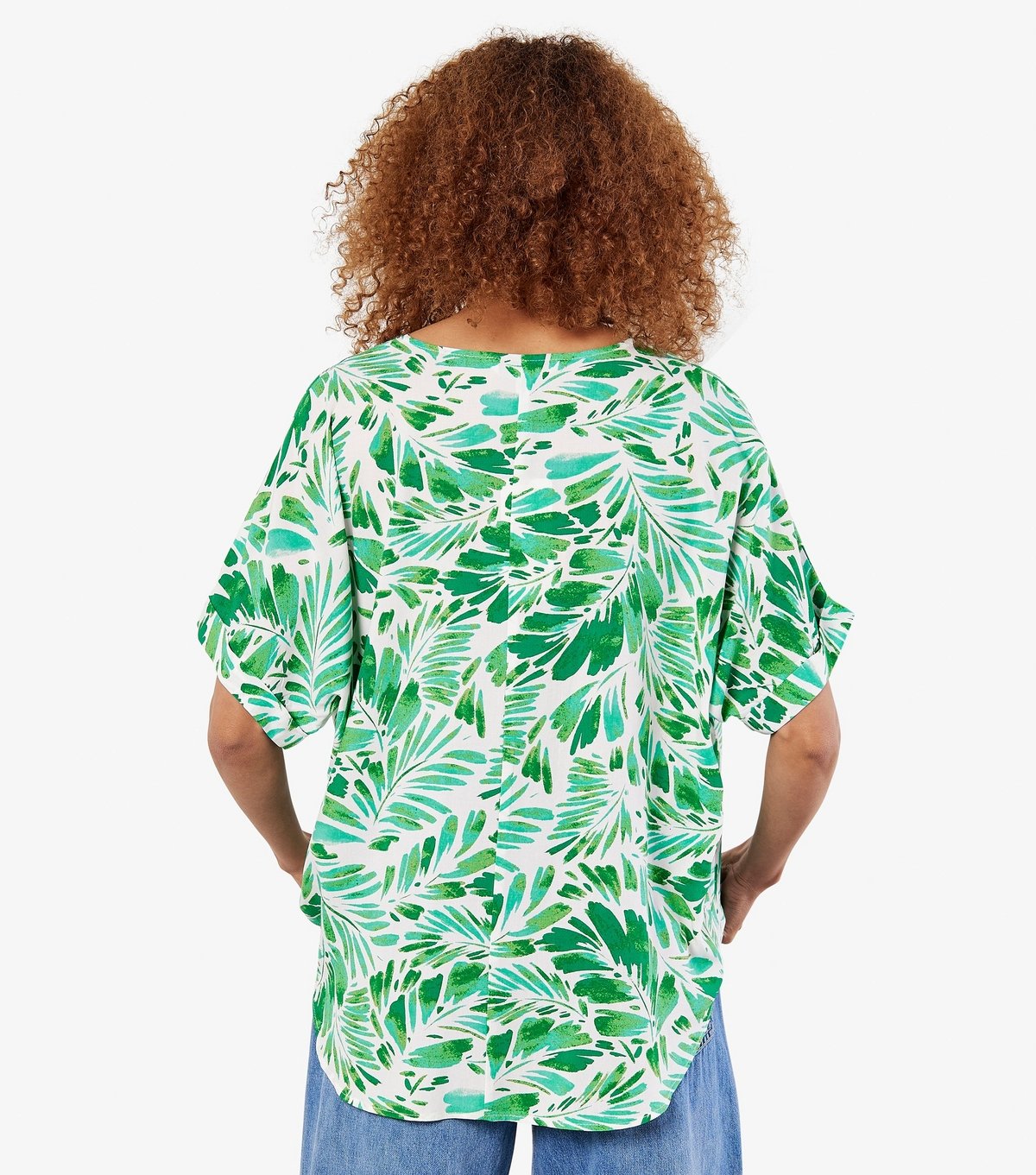 Apricot Women's Off White Tropical Print Pleated Top Apricot New Look - 3