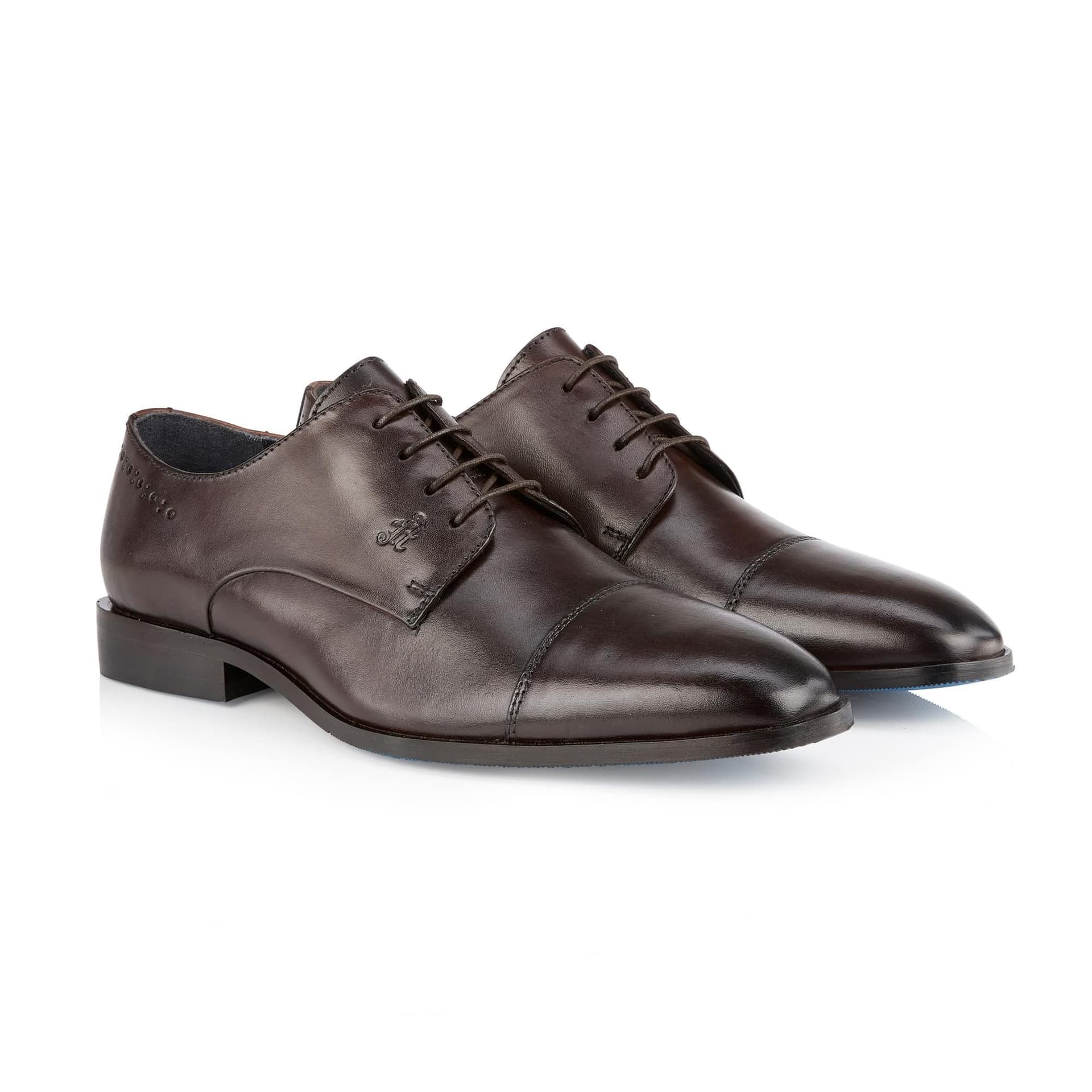 Amen Shoes Amen Shoes Brown Leather Toe Cap Lace-Up Men's Shoes