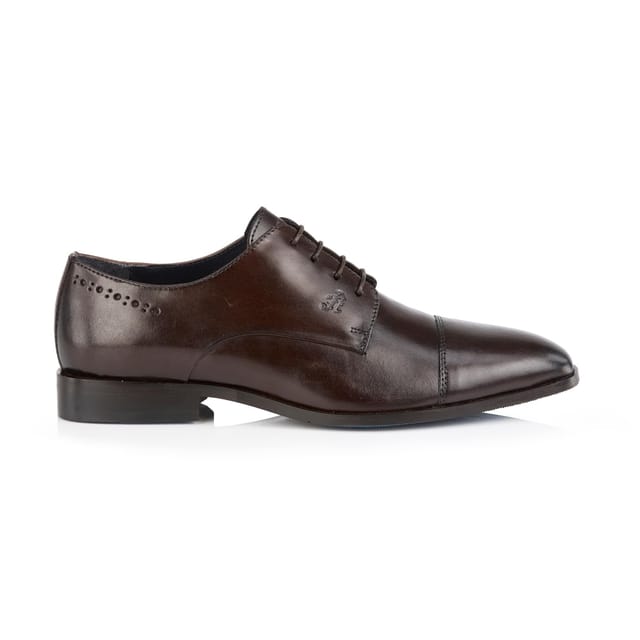 Amen Shoes Amen Shoes Men's Bangor Leather Toe Cap Lace Up Shoes in Brown - 2