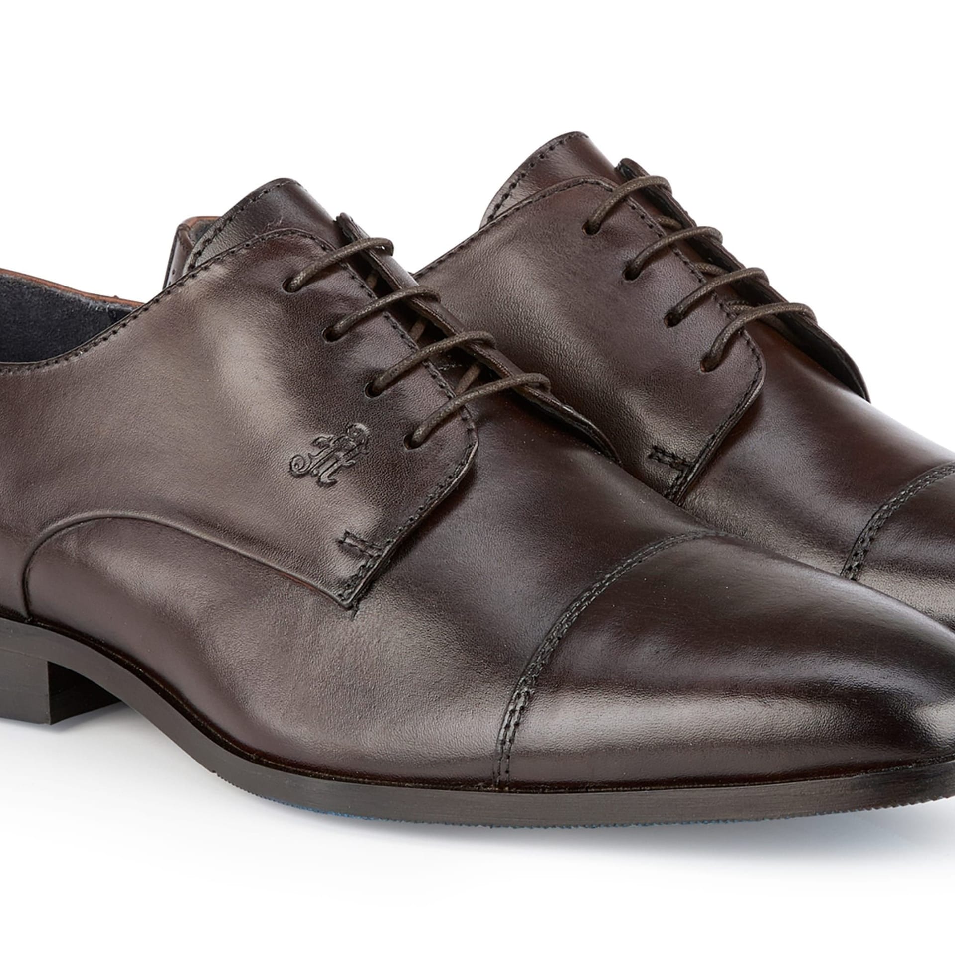 Amen Shoes Amen Shoes Men's Bangor Leather Toe Cap Lace Up Shoes in Brown - 4