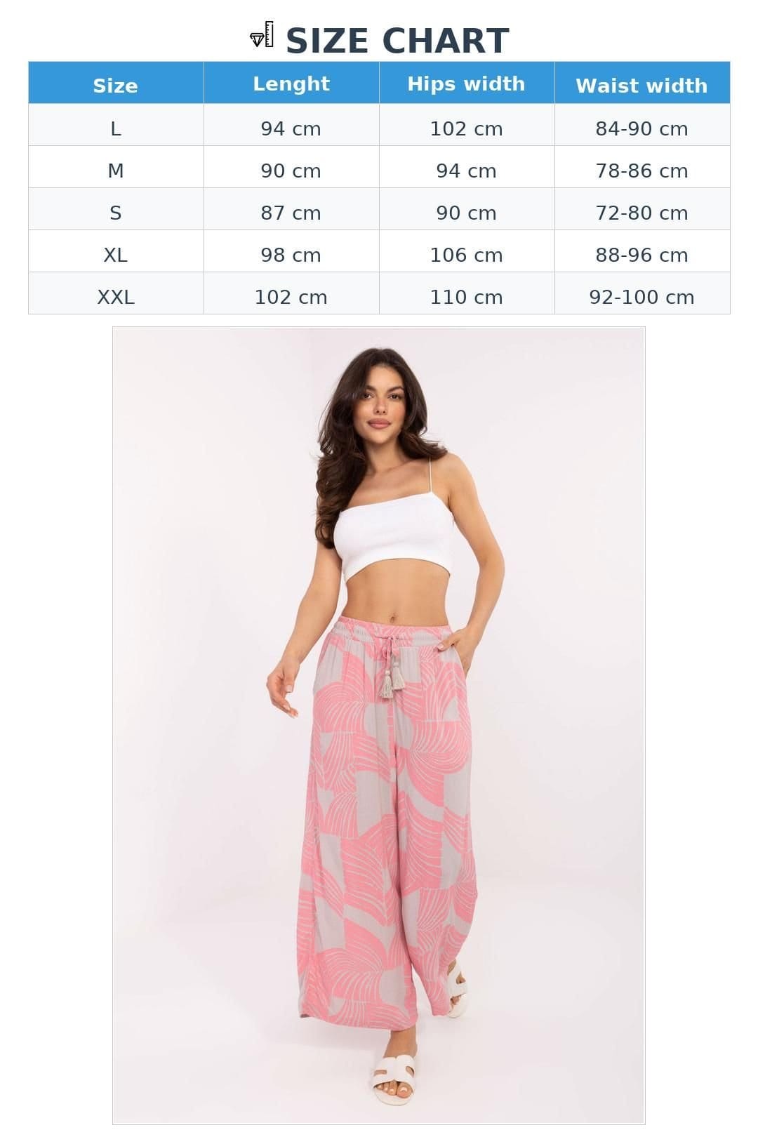 Love Lace Love Lace Women's Breathable Viscose High Waist Casual Trousers in Pink - 4