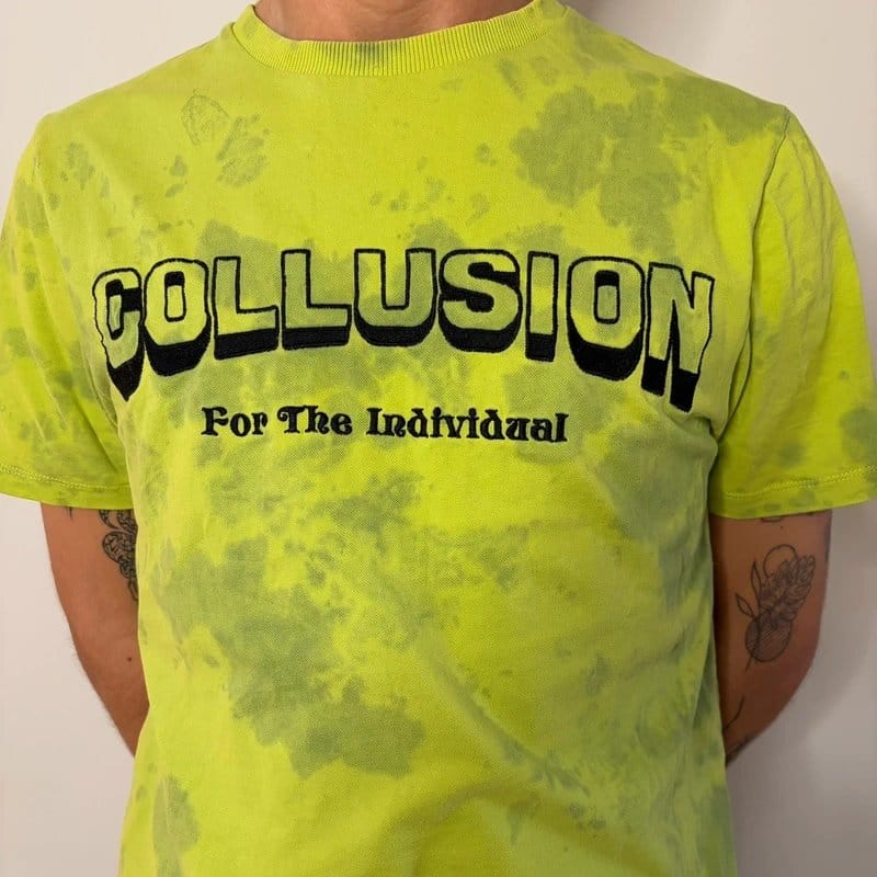 Collusion Green Tie-Dye Polo Shirt