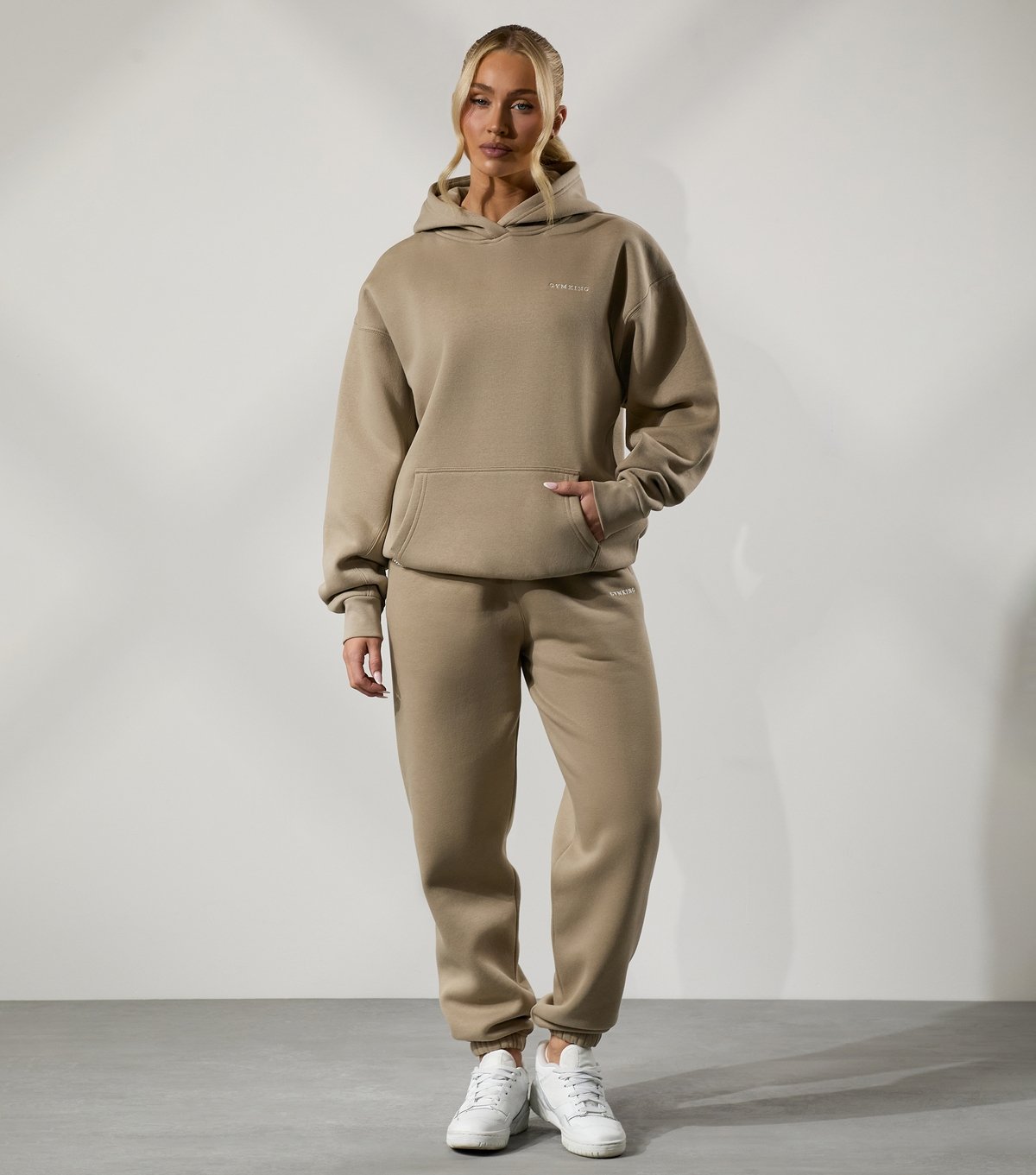 Gym King Women's 365 Light Brown Relaxed Fit Hoodie Gym King New Look - 2