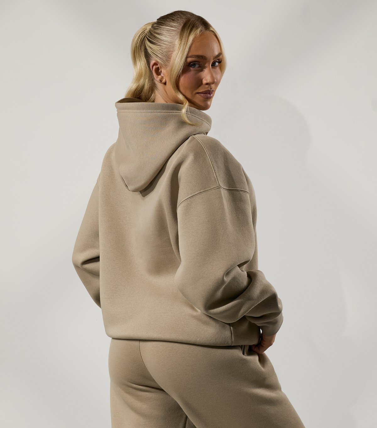 Gym King Women's 365 Light Brown Relaxed Fit Hoodie Gym King New Look - 3