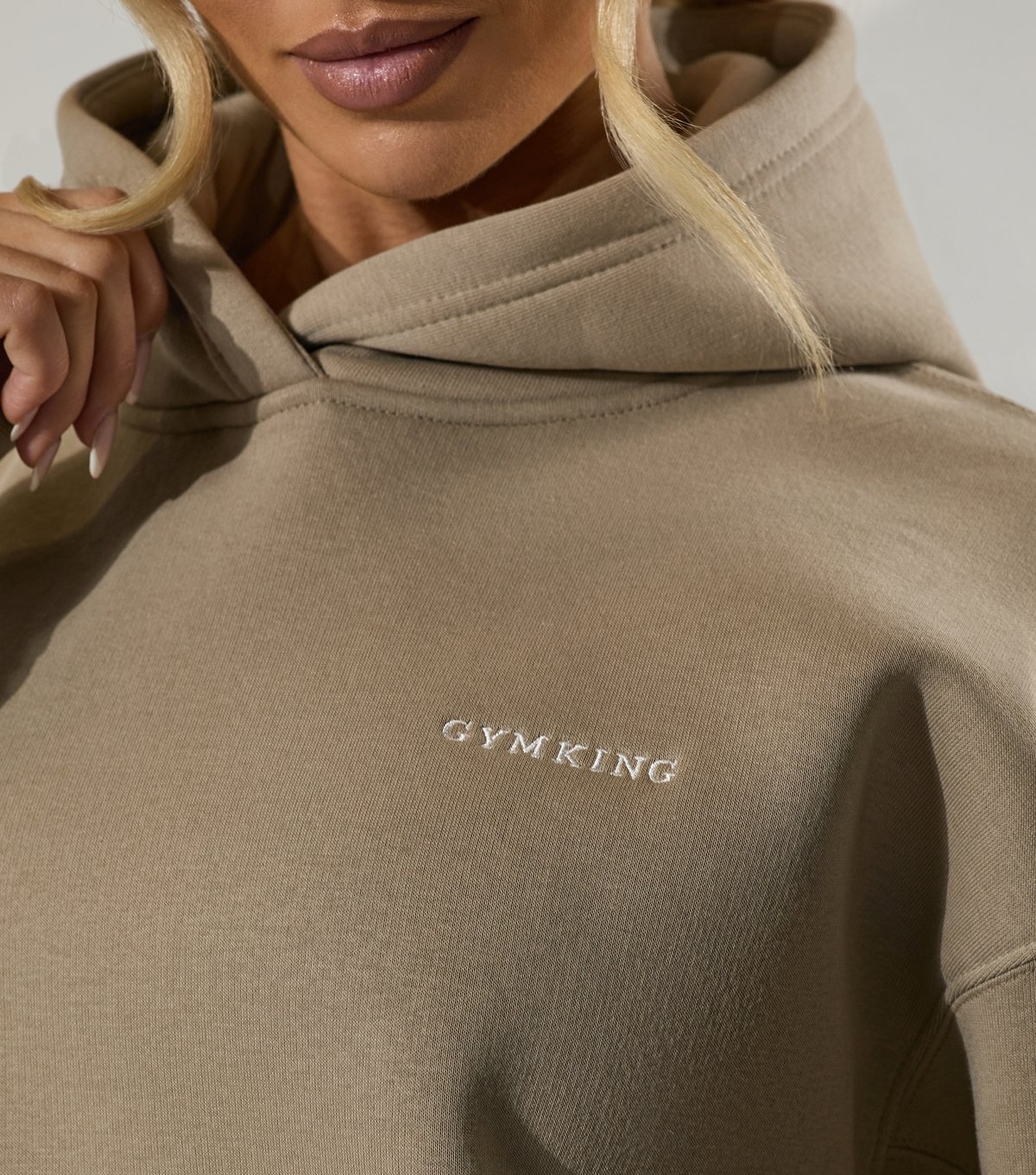 Gym King Women's 365 Light Brown Relaxed Fit Hoodie Gym King New Look - 4