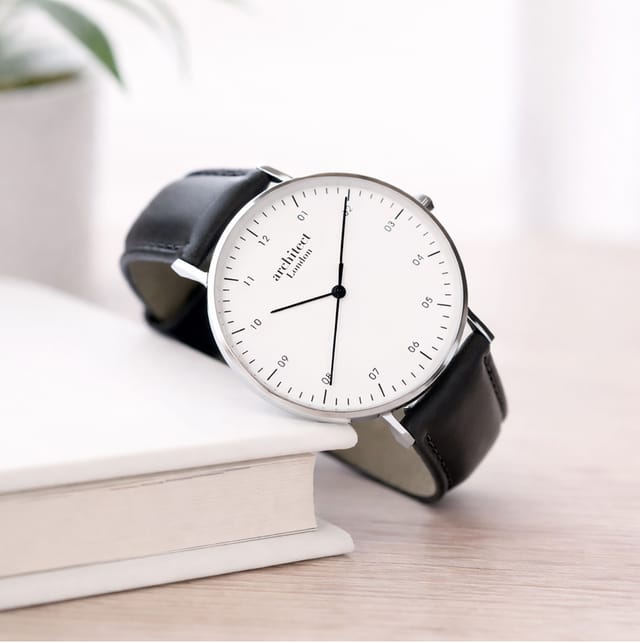 Wear We Met Wear We Met Men's Personalised Architect London Zephyr Watch - Engraved Gift in Black - 3