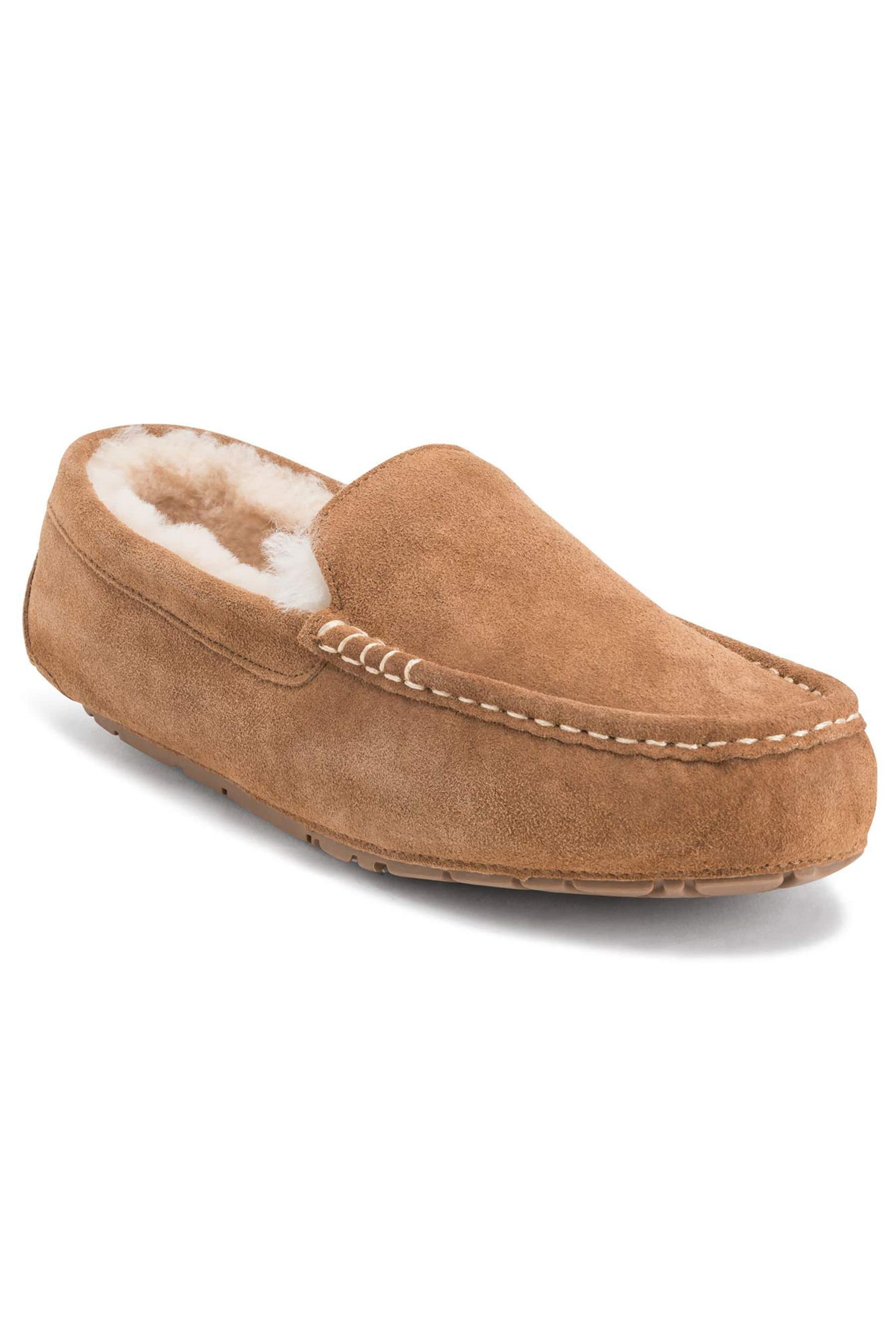 Viva VIVA Polar Men's Moccasins Australian Suede House Loafers Shoes Slippers in Tan