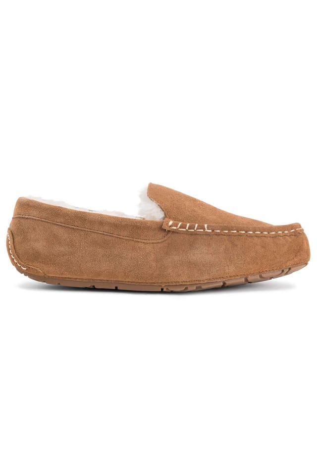 Viva VIVA Polar Men's Moccasins Australian Suede House Loafers Shoes Slippers in Tan - 2