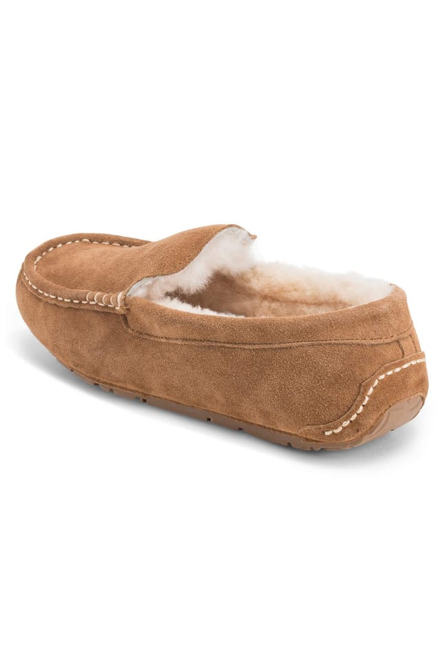 Viva VIVA Polar Men's Moccasins Australian Suede House Loafers Shoes Slippers in Tan - 3