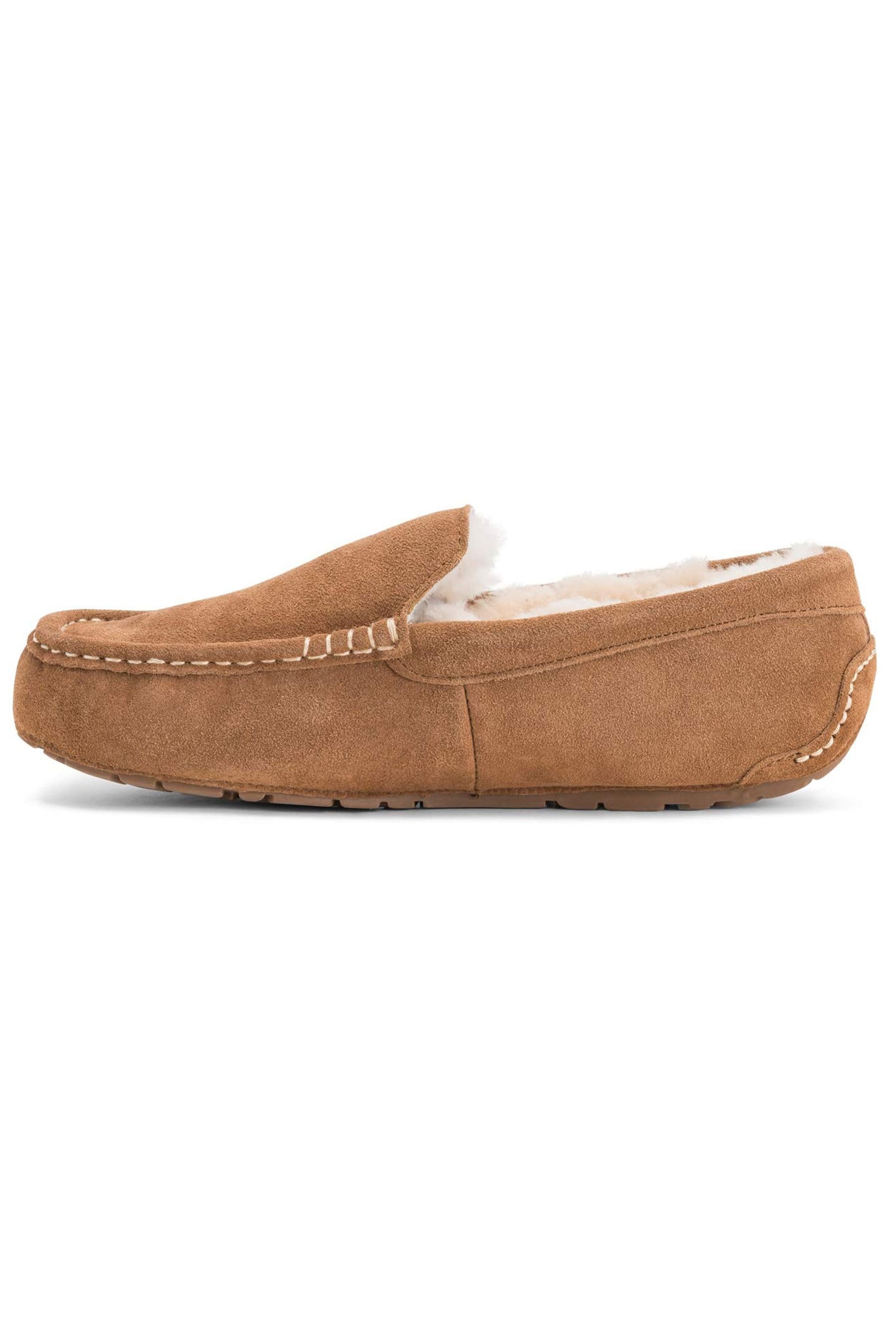 Viva VIVA Polar Men's Moccasins Australian Suede House Loafers Shoes Slippers in Tan - 4