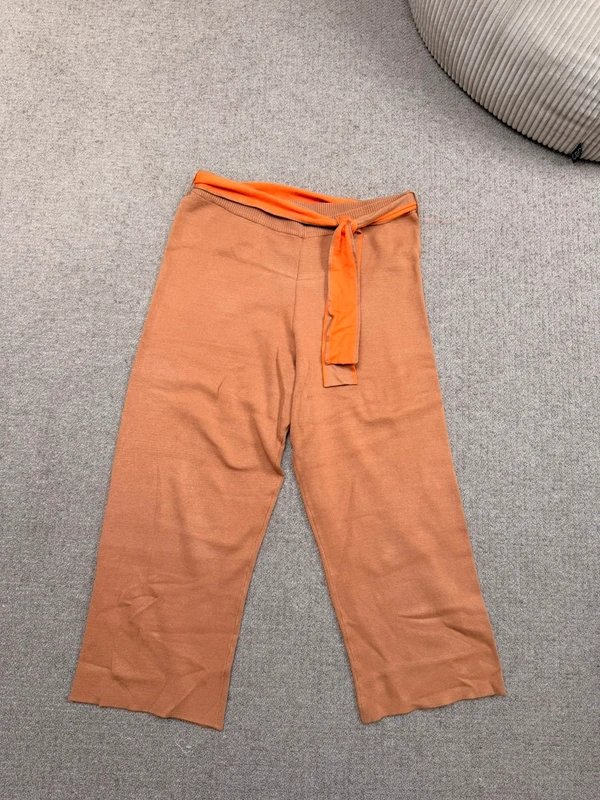 Never Fully Dressed NeverFullyDressed Camel Dana Knit Trousers - 1