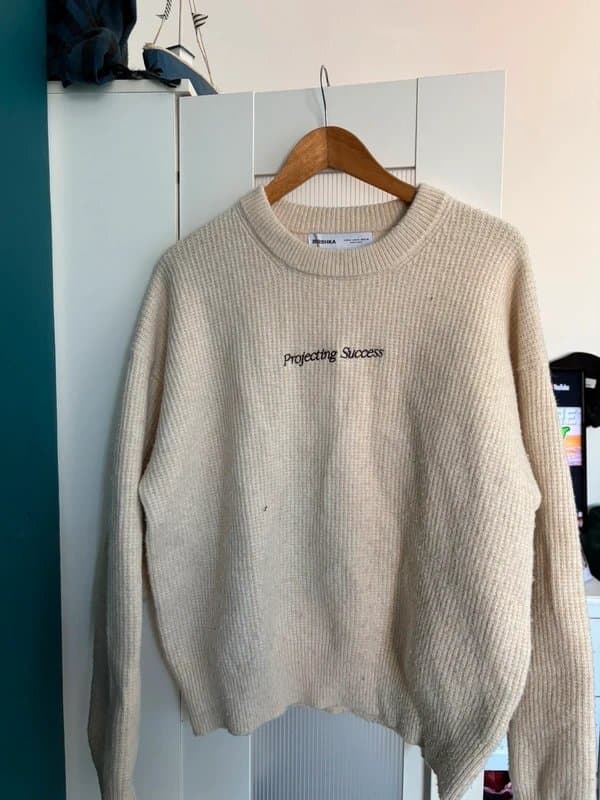 Bershka bershka projecting success knit sweater | cream | M | oversized