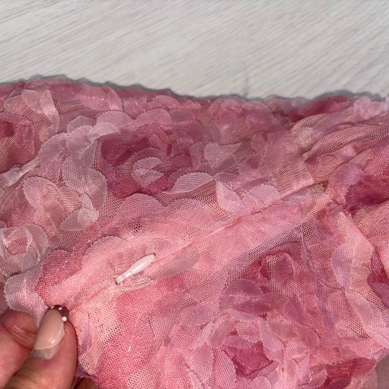 ASOS ASOS luxe pink 3D floral puffball corset dress - 1