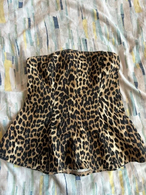 ASOS Leopard print cropped top
