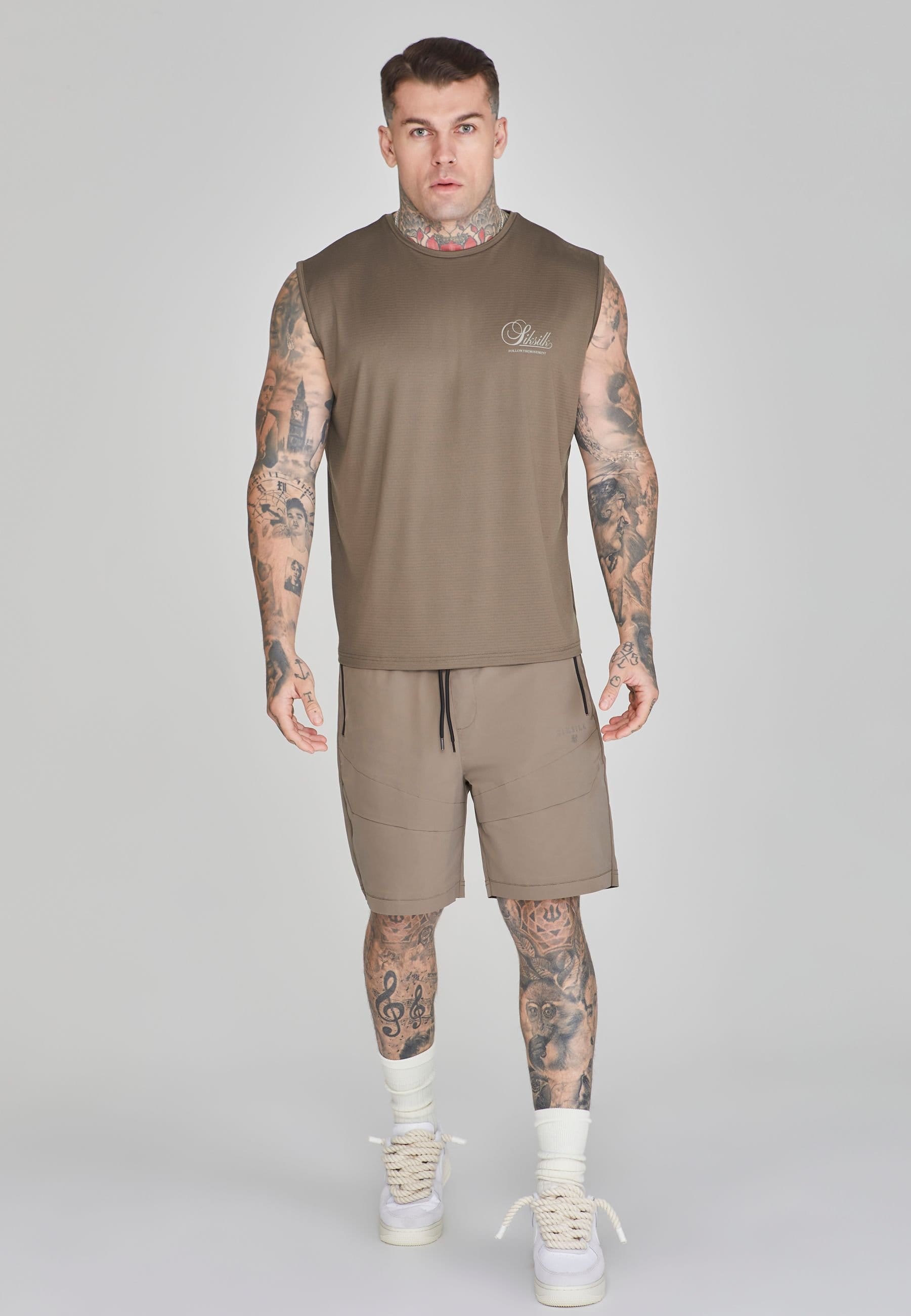 SikSilk SikSilk Men's Cargo Shorts in Brown - 4