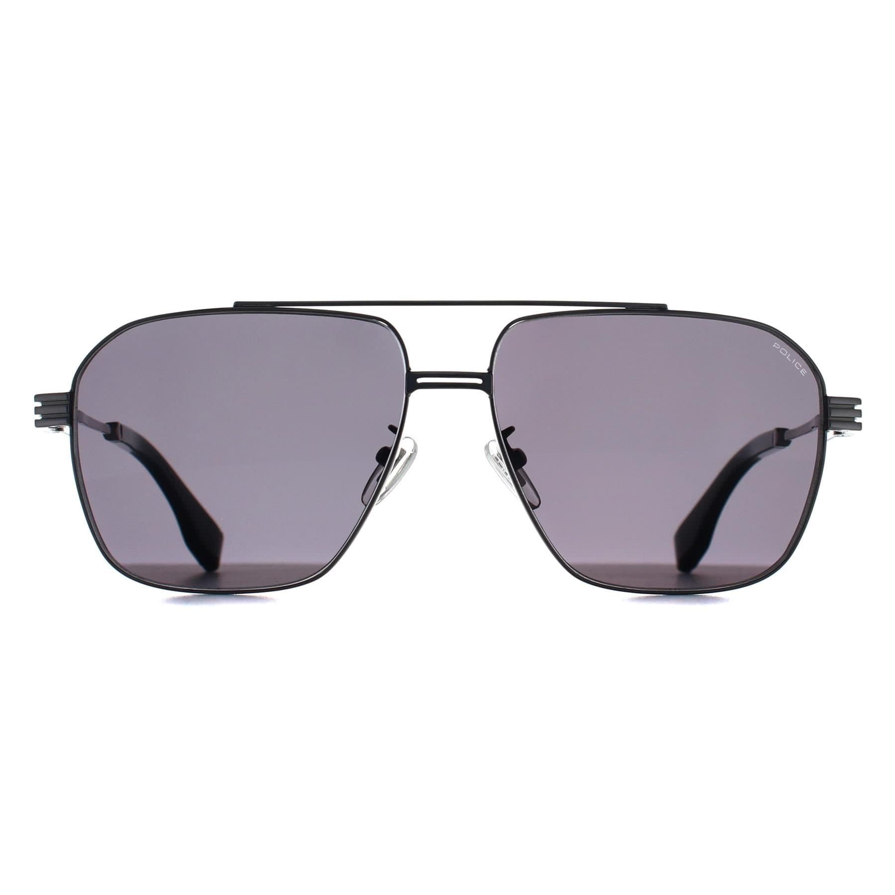 Police Police Men's Aviator Shiny Ruthenium Smoke Grey SPLQ91 Mercury 1