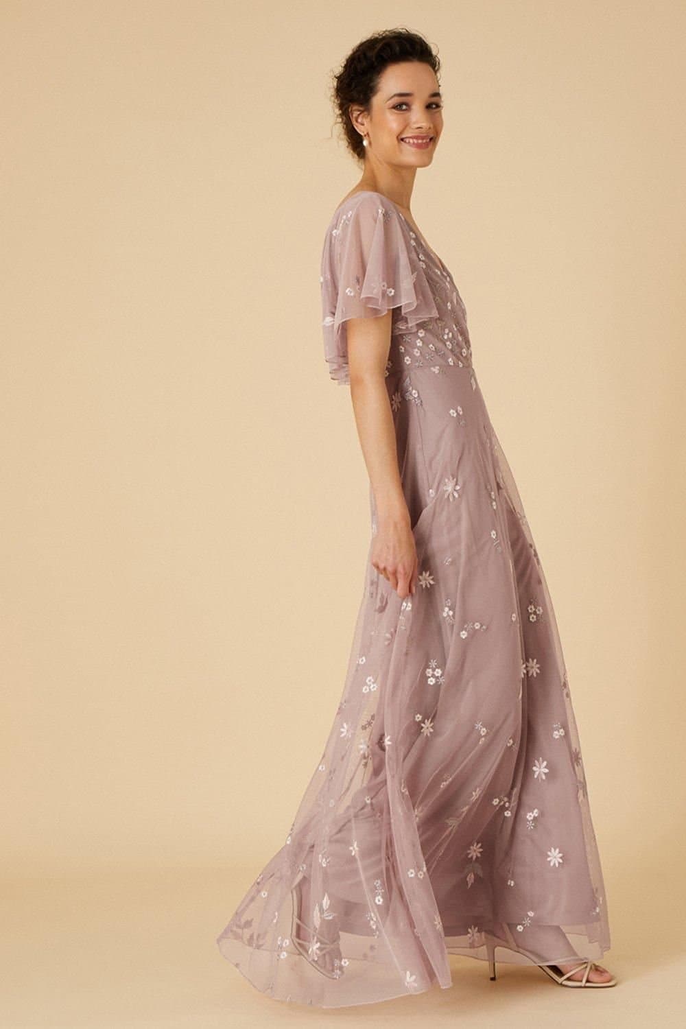 Monsoon Monsoon Women's 'Rhonda' Embellished Maxi Dress in Brown