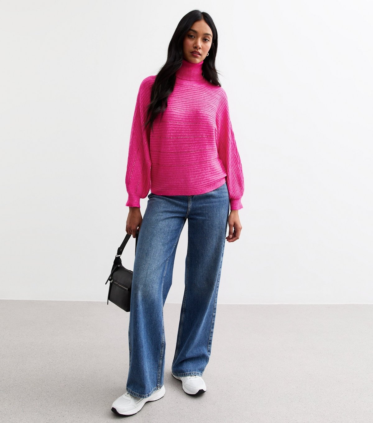 Sunshine Soul Women's Deep Pink Gem Stripe Knitted Jumper Sunshine Soul New Look - 3