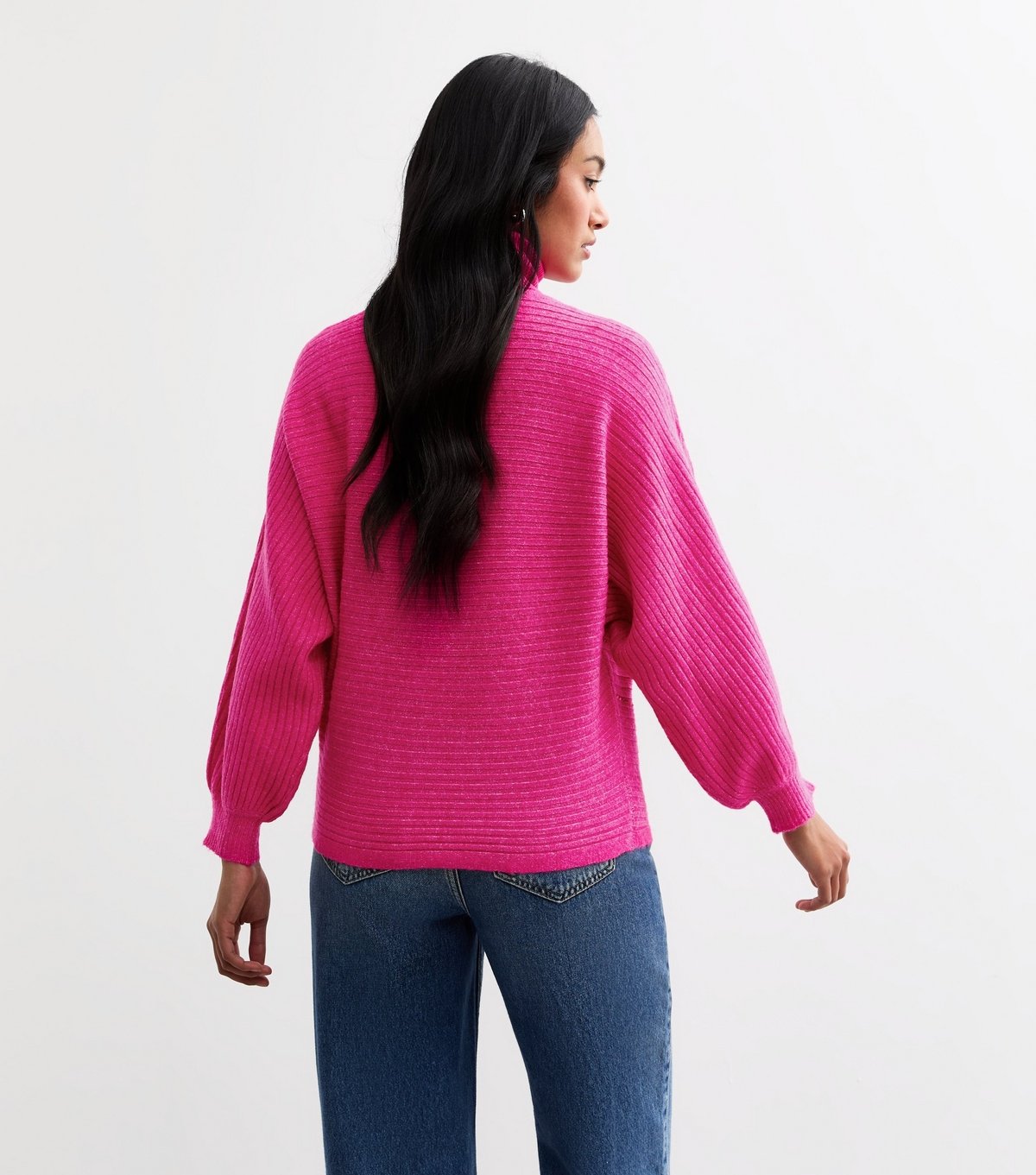 Sunshine Soul Women's Deep Pink Gem Stripe Knitted Jumper Sunshine Soul New Look - 4