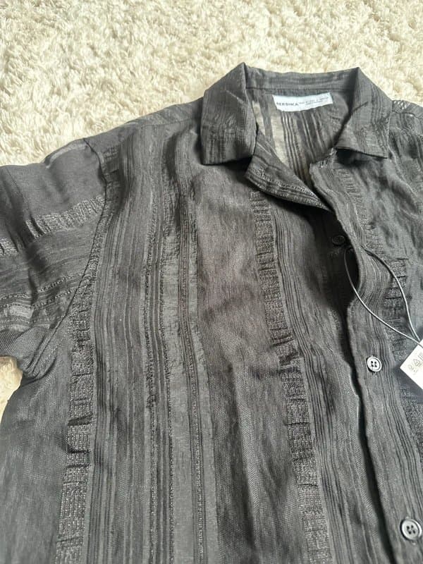 Bershka Black sheer effect shirt