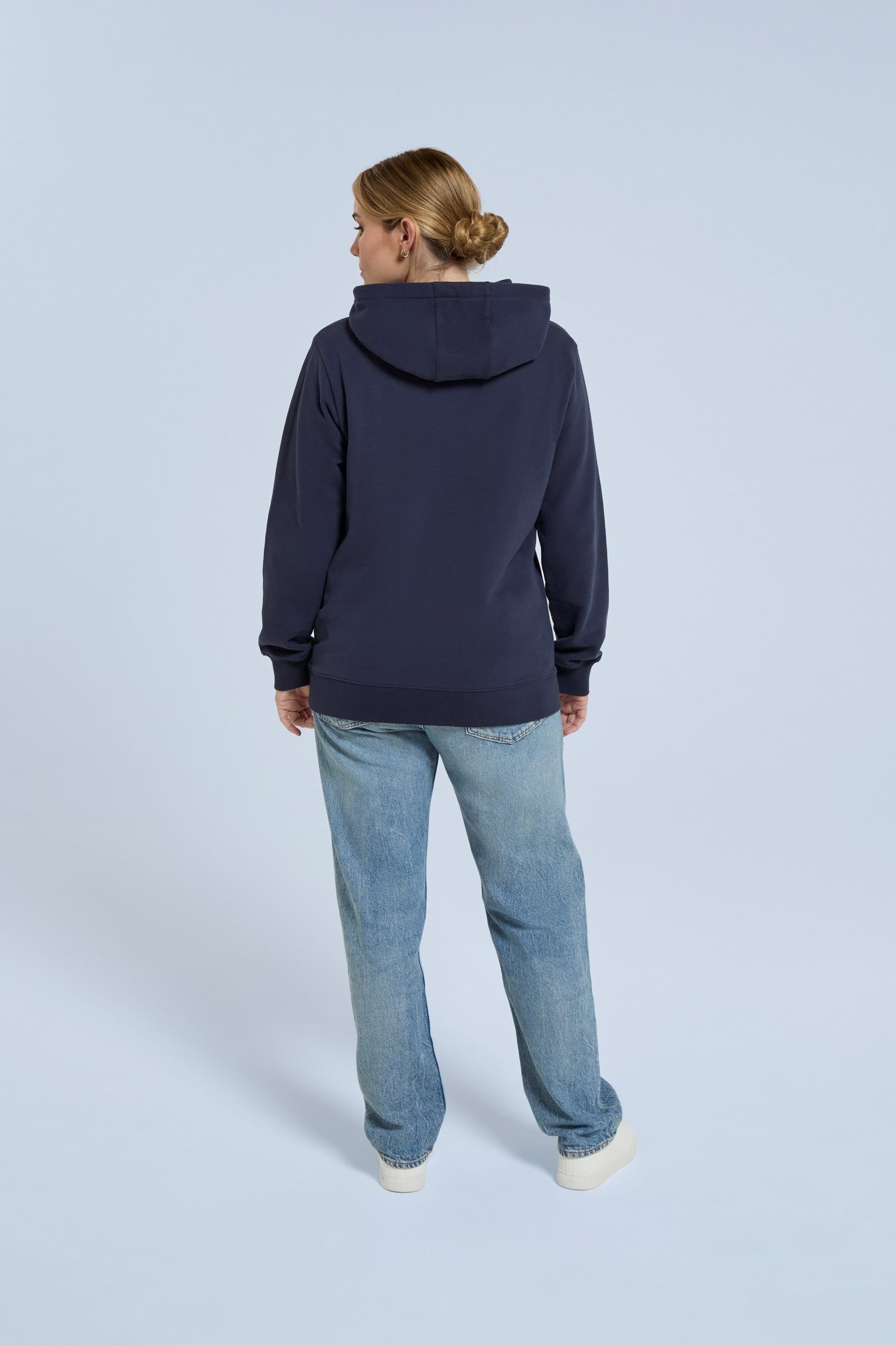 Animal Animal Women's Maya Hoodie Sweatshirt Gym Training Cotton Pullover in Navy - 4