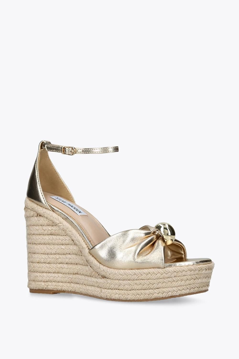 Steve Madden STEVE MADDEN Women's 'Taliya Gold' Leather Sandals in Gold - 4
