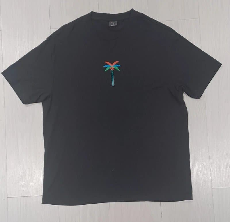 Bershka Bershka Black Cotton Surf Graphic Tee Medium Excellent Condition
