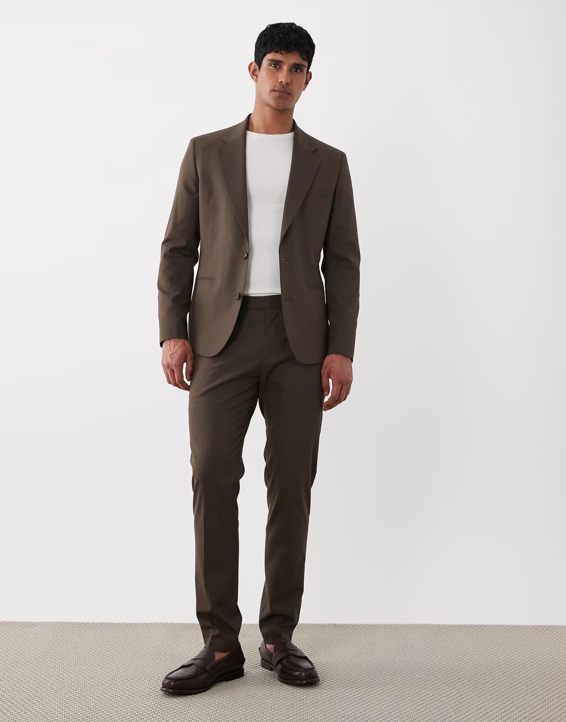 ASOS ASOS DESIGN skinny suit trousers in dark brown