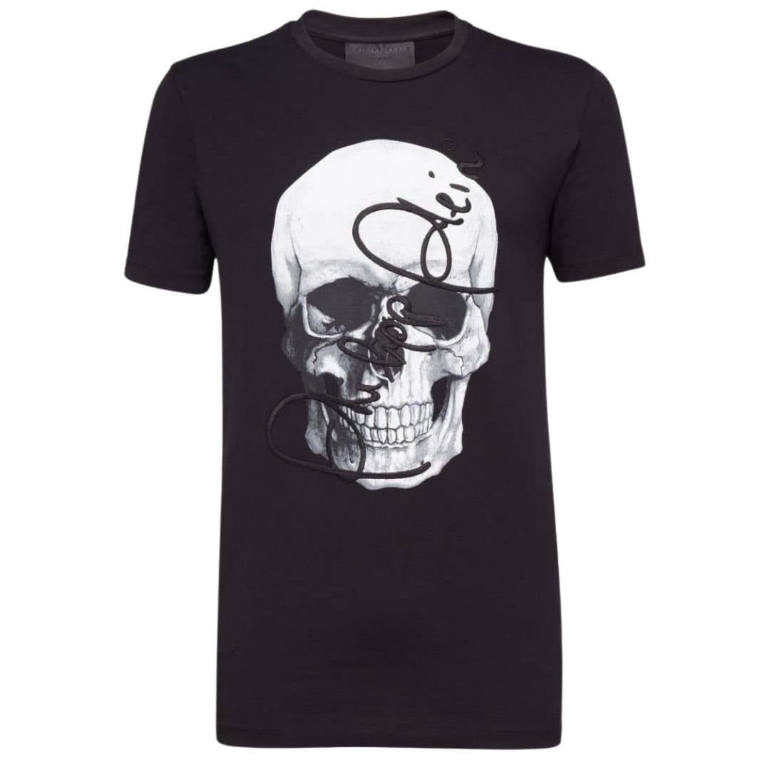 Philipp Plein Philipp Plein Men's Signature Skull Design Black T-Shirt