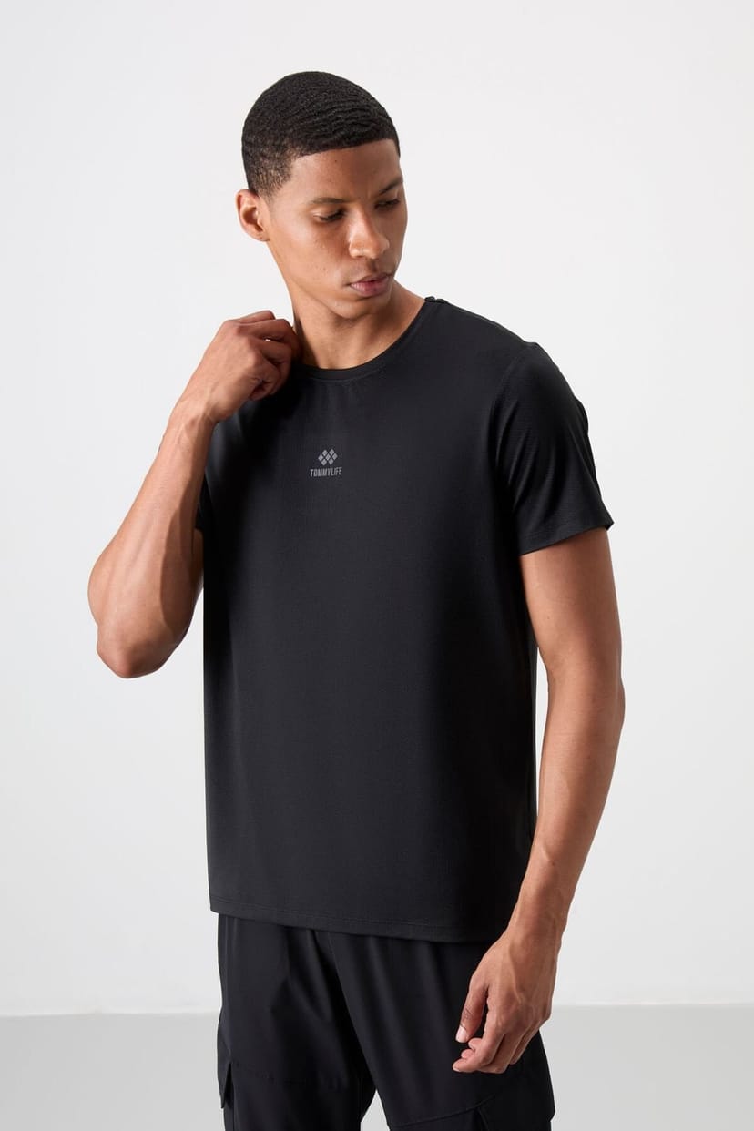 Tommy Life Tommy Life Men's Logo Patch Short-Sleeve T-Shirt in Black - 1