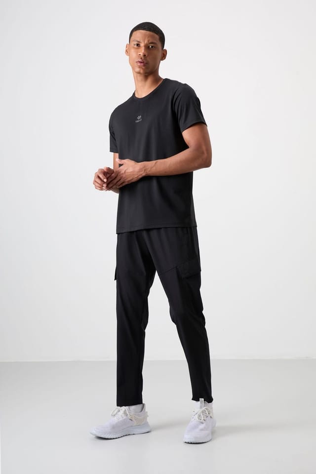 Tommy Life Tommy Life Men's Logo Patch Short-Sleeve T-Shirt in Black - 2