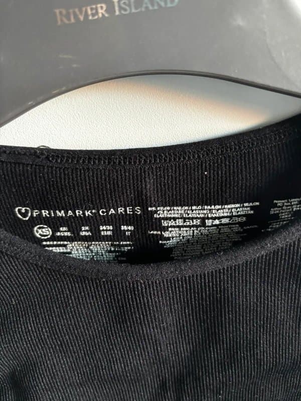 Primark Primark Cares Black Ribbed Sleeveless Crop Top