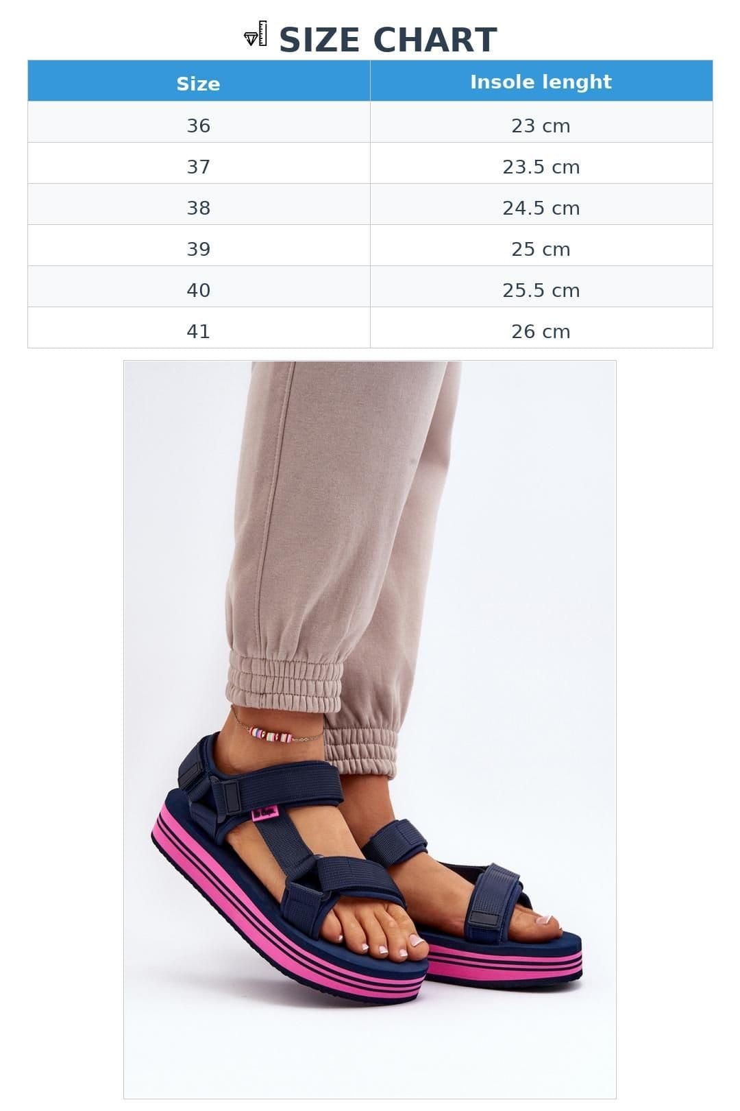 Love Lace Love Lace Women's Lee Cooper Textile Velcro Sandals with Foam Platform Summer in Blue - 4