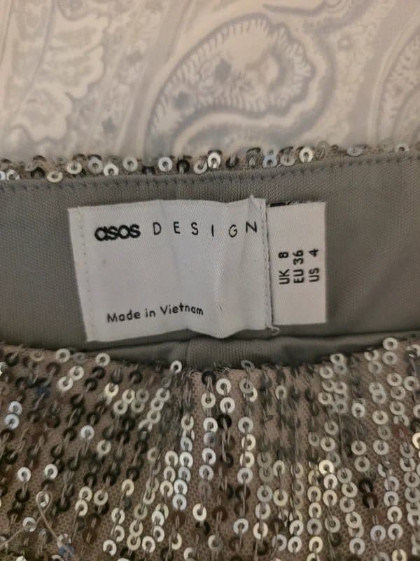 ASOS ASOS Silver sequin flares - size 8