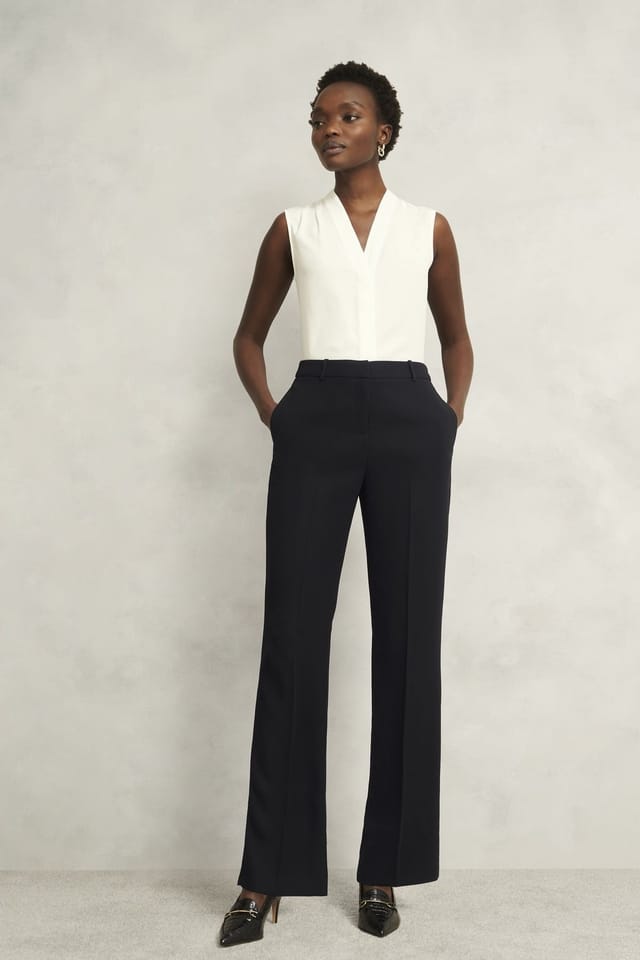 Hobbs London Hobbs London Women's Maya Straight Leg Trousers in Black - 3