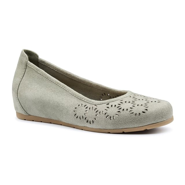 Hotter Hotter Women's 'Swan' Slip On Shoes with Hidden Wedge in Olive - 2