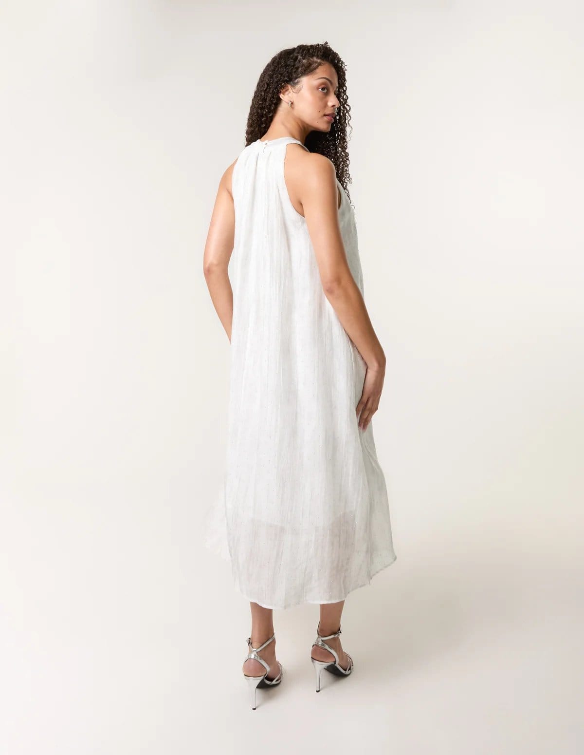 Blue Vanilla Luxe Rose Detail Halter Neck Dress - 4