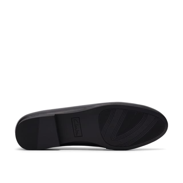 Clarks Clarks Women's Tamna Iris Black Leather Loafers, Slip Ons - 3