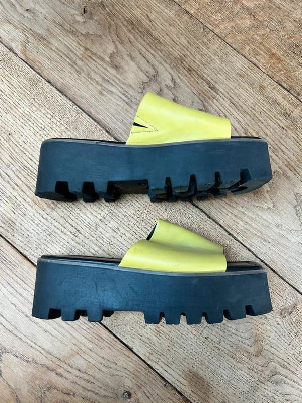 ASOS Design Lime green platform sandals