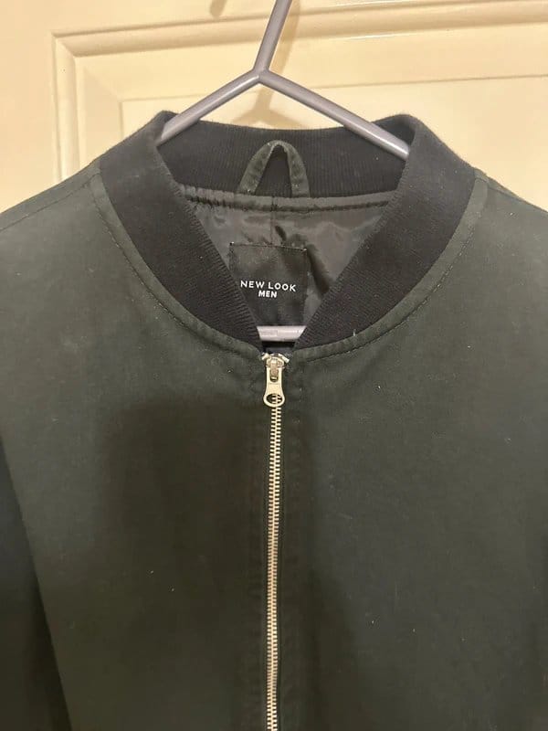 New Look Men's Dark Green Baseball Jacket