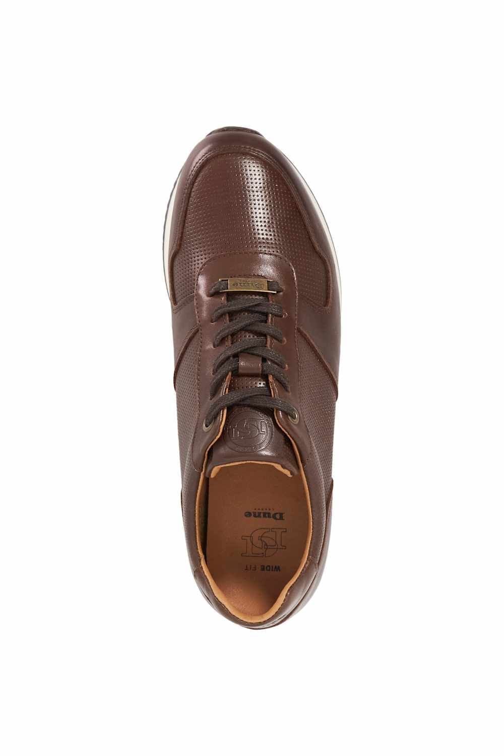 Dune London Dune London Men's Wide Fit 'Trilogy' Leather in Brown - 4
