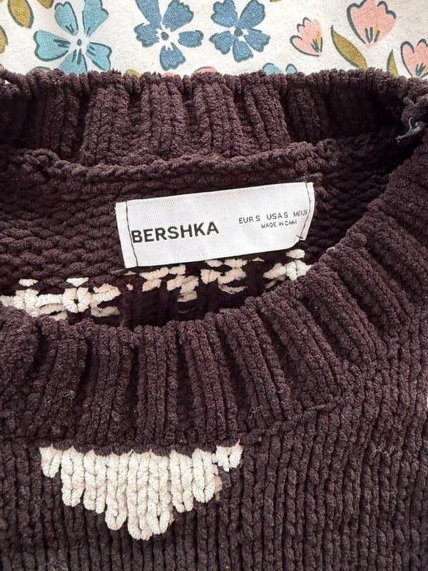 Bershka Heart knitted jumper